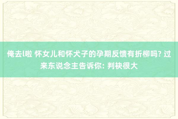 俺去l啦 怀女儿和怀犬子的孕期反馈有折柳吗? 过来东说念主告诉你: 判袂很大