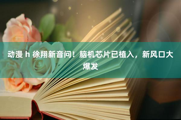 动漫 h 徐翔新音问！脑机芯片已植入，新风口大爆发