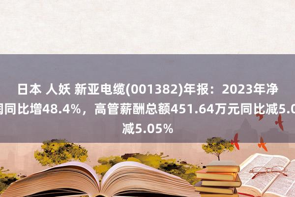 日本 人妖 新亚电缆(001382)年报：2023年净利润同比增48.4%，高管薪酬总额451.64万元同比减5.05%