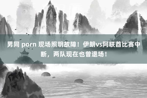 男同 porn 现场照明故障！伊朗vs阿联酋比赛中断，两队现在也曾退场！