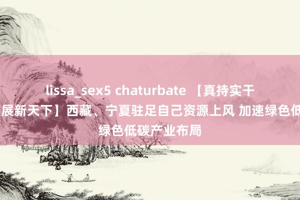 lissa_sex5 chaturbate 【真持实干 翻开改良发展新天下】西藏、宁夏驻足自己资源上风 加速绿色低碳产业布局